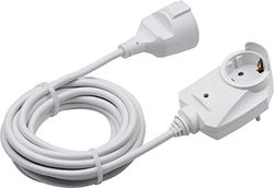 Meister 7430680 Extensor de proteção de contacto 1 + 1, 3 m, cor branca