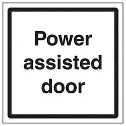 V Safety Power Assisted Door - 150mm x 150mm - Self Adhesive Vinyl