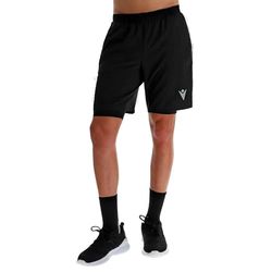 Macron Padel Cb Matias Short Double Man Blk, Pantaloncini Running Uomo, Nero, XXL