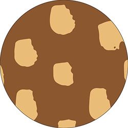 Bonateks, Ronde digitaal bedrukte muismat, antislip onderkant, voor kantoor en thuis, diameter: 22 cm