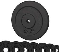 G5 HT SPORT Halterschijven van gietijzer, diameter 25 mm, voor fitnessstudio en thuisgym, van 0,5 tot 20 kg, voor halters en lange halters (1 x 05 kg)