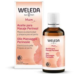 Weleda olio massaggio perineale, prodotto cosmetico per massaggi perineo pre e post gravidanza, trattamento specifico per il pavimento pelvico, dermatologicamente testato (1x50 ml)