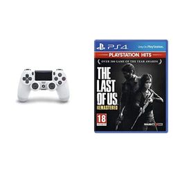 Sony PlayStation DualShock 4 Controller - Glacier White + The Last of Us Remastered - PlayStation Hits (PS4)