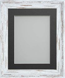 Frame Company Lynton Driftwood Photo Frame with Grey Mount, 10x8 for 7x5 inch, fitted with perspex