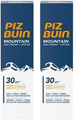 Piz Buin Mountain Protector Solar 20 ml crema + Protector Labial SPF30 2.3 ml - Total 22.3 ml (Paquete de 2)