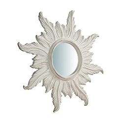 Biscottini Specchio shabby chic da parete 60x60 cm | Specchi decorativi da parete | Specchio ingresso bianco