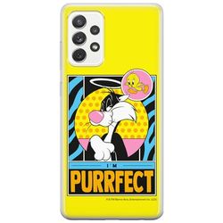 ERT GROUP etui na telefon Samsung A52 5G / A52 LTE 4G / A52S 5G, case oryginalny i oficjalnie licencjonowany przez Looney Tunes, wzór Sylvester & Tweety 006, optymalnie dopasowane, plecki z TPU