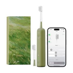 Laifen Wave Special Spazzolino Elettrico Sonico con Oscillazione & Vibrazione Dotato di App, 2 Testine di Ricambio, IP68 Impermeabile, Ideale per Viaggi(Verde)