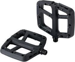 BBB cykelavkodare MTB-pedaler – mountainbike-pedaler – starkt grepp och justerbara stift – kompositplattformspedaler för cykling – mattsvart – BPD-37