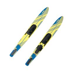 VEVOR Combo Skis Nautiques 170,2 cm, Matériels de Ski Nautique pour Adultes avec Fixations Réglables X-9 en Fer à Cheval et Plaque d'orteil Arrière Rembourrée, Revêtement UV Brillant, Sport sur l'eau
