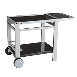 Cook'in garden - Desserte Media 80 - Trolley met werkblad - Meubels op wielen, gemakkelijk te verplaatsen, flessenhouder - Houder voor grillplaat of barbecue