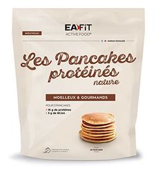 Les Pancakes Protéinés Nature - 400g - 16g de protéines - 3g de BCAA par portion de 3 PANCAKES - FAIBLE en Matières Grasses