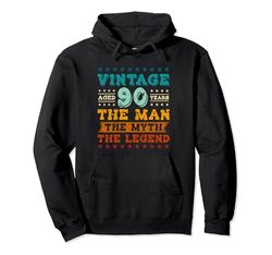 Vintage Legendario 90 Años Edad Perfectamente 90 Cumpleaños Sudadera con Capucha