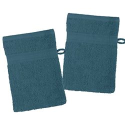 Lovely Casa - Set of 2 washcloths 15 x 21 cm – Lagune – Petroleum