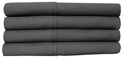 Sweet Home Collection - Conjunto de lençóis, 4 peças, 1500 fios, qualidade egípcia, lençol de baixo com cantos amplos, cinzento, Twin XL