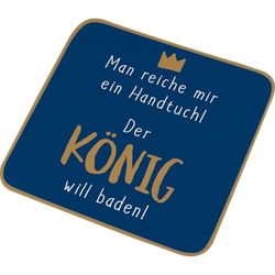 GRUSS & CO 74382 Magic Towel with King Motif, Small Hand Towel, Guest Towel, Pressed Shape, 30 cm x 30 cm, Cotton, Gift, Funny Surprise
