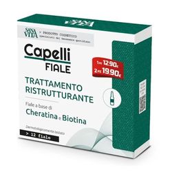 Sanavita Sanavita Ampoules with Keratin, 12 Ampoules of 10 ml
