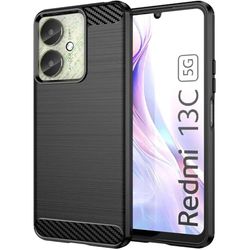 Tumundosmartphone Svart kol typ TPU gel fodral för Xiaomi Redmi 13C 5G