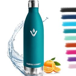 Thermal Bottle, 18/8 Stainless Steel Thermal Bottle – 1000 ml – BPA Free Gym Bottle, Vacuum Insulated, Thermal Bottles, Leakproof, Thermos Water Bottle for School, Sports, Camping