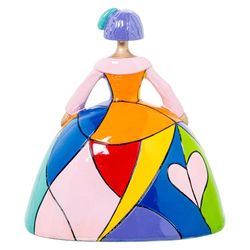 Alexandra House Living Decoratief figuur, meerkleurig, kunststof, jurk, 19 x 13 x 21 cm