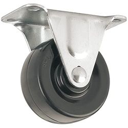 Heavy Duty en caoutchouc Roulette avec Non-swivel rigide Top plate – 5,1 cm – 125 pesant Capacité de charge, 4323699N