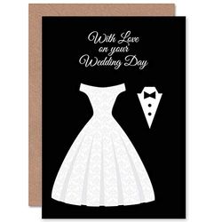 Wee Blue Coo, Costumes de Mariage, Mariage, Nouvelle Carte de Vœux d'art
