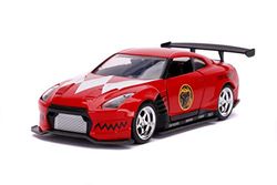 Jada Toys 253252009 Power Rangers 2009 Nissan GT-R R35 Die-Cast 1:32 Scale Metallic Red