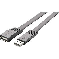 Renkforce USB-kabel USB 2.0 USB-A kontakt, USB-A uttag 3.00 m Svart Högflexibel RF-4096101