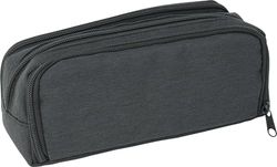 Eberhard Faber 577406 - Etui met 3 vakken in antraciet/zwart, etui voor jongens en meisjes, zonder inhoud