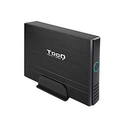 Tooq TQE-3520B - Carcasa para Discos Duros HDD de 3.5", (IDE, SATA I/II/III, USB 2.0), Aluminio con Soporte de plastico, indicador LED, Color Negro, 350 grs.