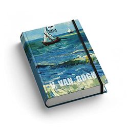 KAOS Classic - Van Gogh, Mare - Agenda daté, 10 mois, septembre 2022 - juin 2023, couverture Soft Touch, fermeture avec élastique plat - Dimensions 11 x 16,5 cm, 320 Pag