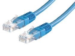 Roline 21.15.0534 - Cabo de rede (1 m, Cat5e, U/UTP (UTP), RJ-45, azul)