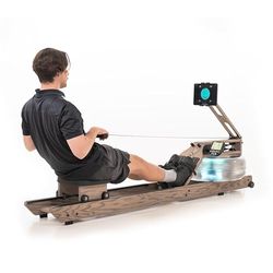 WaterRower Driftwood – Máquina Remo de Agua WaterRower. Fabricado en Madera Maciza Incluye Monitor Bluetooth, Soporte para Tablet y LightRing