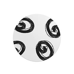 Questo Casa, Round Digital Printed Mouse Pad, Non-Slip Base, for Office and Home, Diameter:22cm