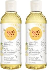 Burt's Bees Huile corporelle pour les vergetures pendant la grossesse, avec vitamine E, huile d'amande douce et huile de citron, 118,2 ml (Lot de 2)