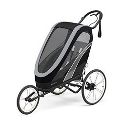 Cybex Remorque Multisport ZENO, One Box avec Cadre et Siège, de env. 6 mois à env. 4 ans, Max. 111 cm et 22 kg, Poussette sport 4-en-1, Noir (Black/All Black)