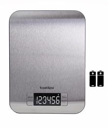 Bastilipo - Bascula de cocina de acero inoxidable, SCA5K-INOX