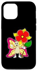 Carcasa para iPhone 14 Mariposa Flor