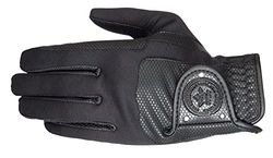 PFIFF 102776 Gants d'équitation Softshell Grip Noir Taille 10