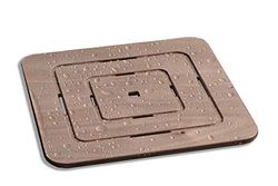 Castelmerlino Caillebotis de douche en contreplaqué Okumè marine 50x50 cm pour les assiettes 70x70 cm