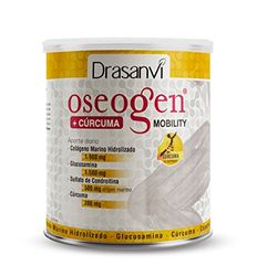 OSEOGEN Colágeno Marino Hidrolizado con Glucosamina, Condroitina y Cúrcuma |para huesos, cartilagos y articulaciones | Con minerales esenciales |Fácil asimilación |300g de polvo |Sabor Naranja