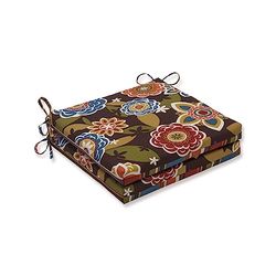 Pillow Perfect 618814 Annie/Westport, Set di Cuscini per Sedia, Marrone Cioccolato, Poliestere, Foglia di t, 20 in. L X 20 in. W X 3 in. D, 2 unità