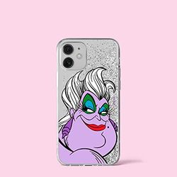 ERT GROUP etui na telefon Apple Iphone 12/12 PRO, case oryginalny i oficjalnie licencjonowany przez Disney, wzór Ursula 001, optymalnie dopasowane, z efektem płynnego brokatu