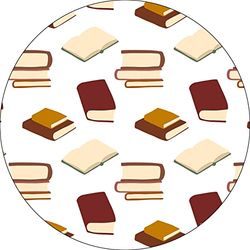 Bonateks, Round Digital Printed Mouse Pad, Non-Slip Base, for Office and Home, Diameter:22cm
