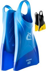 CRESSI Pura Fins - Palmes Pocket Unisex Courtes en Silicone pour la Natation et la Plongée en Apnée, Bleu/Azur, S - 38/40 EU