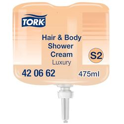 Tork Luksusowy Krem pod Prysznic 3 w 1 do Włosów i Ciała Mini S2, Zapach Arganowo-Waniliowy, 475 ml, 420662