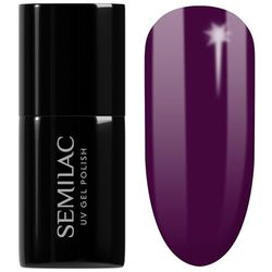 SEMILAC Gel Nail Polish 015 Plum - Full Coverage Gel Polish - Soak Off Easy To Use LED/UV Nail Lamp - Long Lasting Manicure and Pedicure up to 3 weeks