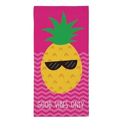 Puckator Strandlaken van microvezel 180 x 80 cm - ananas - Good Vibes Only