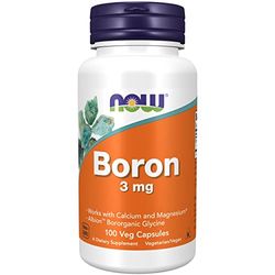 Now Foods, Boron, 3mg, 100 Capsules végétaliennes, Testé en Laboratoire, Sans Gluten, Sans Soja, Végétarien