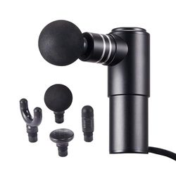 VEVOR Massagepistool voor spieren, 4 snelheden, diepe weefselmassageapparaat voor atleten, draagbaar 4-kops spiermassageapparaat voor pijnverlichting, spierontspanning